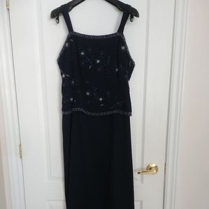 Long navy blue XL  evening gown